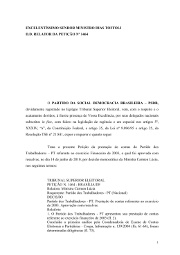 excelent&iacute;ssimo senhor ministro dias toffoli dd relator da