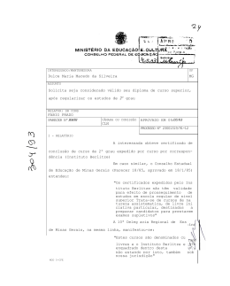 Dulce Maria Macedo da Silveira MG Solicita seja considerado