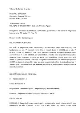 23/10/2001 Colegiado: Segunda C&acirc;mara N&uacute;mero da Ata: 36/2001
