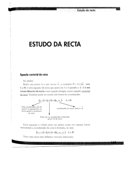 ESTUDO DA RECTA