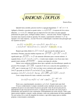 RADICAIS DUPLOS - Matemática Interativa