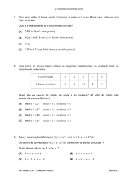 Exemplos Teste de Matemática