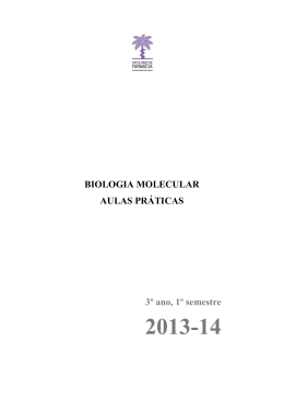 Exercícios Biologia Molecular 2013