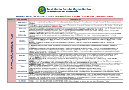 Roteiro Anual &ndash; 3&ordf; s&eacute;rie do Ensino M&eacute;dio
