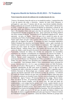 Programa Manh&atilde; de Not&iacute;cias 05.02.2015 &ndash; TV