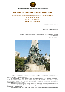 150 anos de Julio de Castilhos - Instituto Histórico e Geográfico do