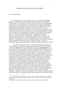 Integra&ccedil;&atilde;o psicossom&aacute;tica: corpo e identidade.