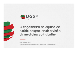 a vis&atilde;o da medicina do trabalho