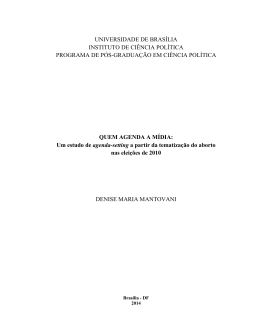 Quem agenda a m&iacute;dia: um estudo de agenda