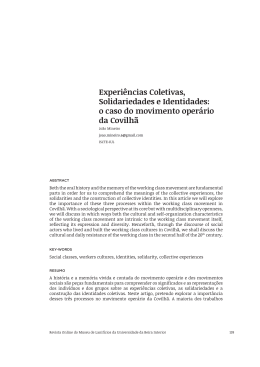 o caso do movimento oper&aacute;rio da Covilh&atilde;