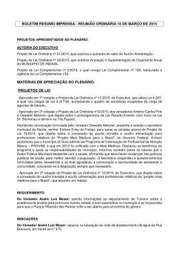 projetos de lei - C&acirc;mara Municipal de Indaial