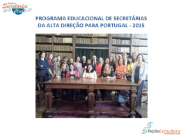 programa educacional de secretárias da alta direção para portugal