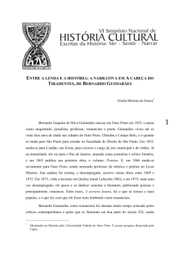 a narrativa em a cabe&ccedil;a do tiradentes, de bernardo guimar&atilde;es