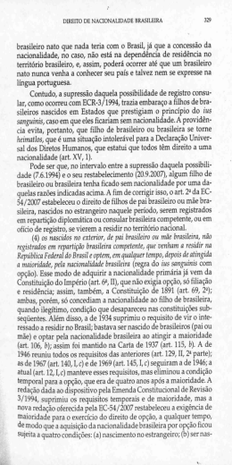 brasileiro nato que nada teria com o Brasil, j&aacute; que a concess&atilde;o da