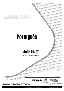Portugu&ecirc;s - Curso Aprova&ccedil;&atilde;o