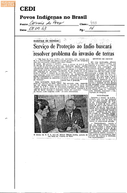 Íntegra da notícia. - Povos Indígenas no Brasil