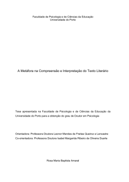 A Met&aacute;fora na Compreens&atilde;o e Interpreta&ccedil;&atilde;o do Texto Liter&aacute;rio