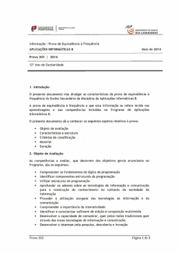 Informa&ccedil;&atilde;o - Prova de Equival&ecirc;ncia &agrave; Frequ&ecirc;ncia