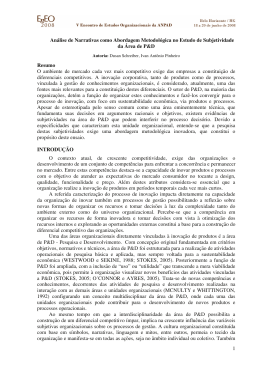 1 An&aacute;lise de Narrativas como Abordagem Metodol&oacute;gica no
