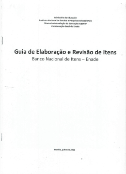 Guia de elabora&ccedil;&atilde;o de itens para o Enade