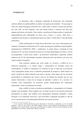13 INTRODU&Ccedil;&Atilde;O As discuss&otilde;es sobre a forma&ccedil;&atilde;o