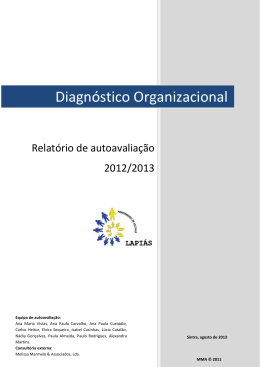 Diagn&oacute;stico Organizacional - Agrupamento de Escolas Lapi&aacute;s
