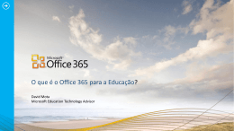 O que é o Office 365 para a Educação?