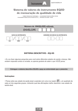 Instrumento A - 7&deg; Reuni&atilde;o Iberoamericana de Qualidade de Vida