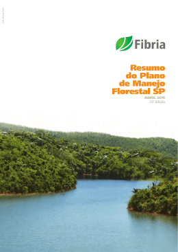 Resumo do Plano de Manejo Florestal SP 2015