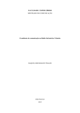 raquel rieckmann traldi - Faculdade C&aacute;sper L&iacute;bero