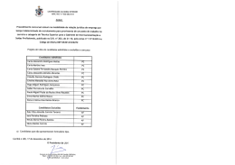 Lista de Admitidos e Excluídos - Universidade da Beira Interior