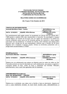 POL&Iacute;CIA MILITAR DO PARAN&Aacute; 4&ordm; COMANDO REGIONAL DE