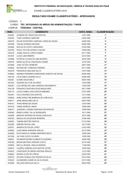 Fa&ccedil;a aqui o da lista de aprovados