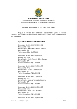 A 57&ordf; reuni&atilde;o da Comiss&atilde;o Nacional de Incentivo &agrave; Cultura