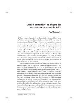 Jihad e escravid&atilde;o - Centro Isl&acirc;mico Brasileiro