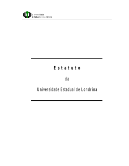 E s t a t u t o da Universidade Estadual de Londrina