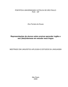 interesse em estudar essa l&iacute;ngua - Biblioteca Digital da PUC-SP
