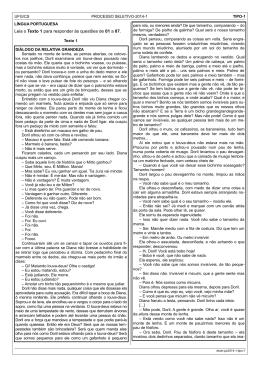 Leia o Texto 1 para responder às questões de 01 a 07.