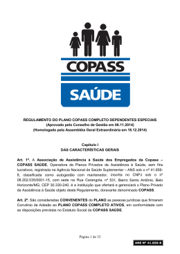 Regulamento Copass Completo Dependentes