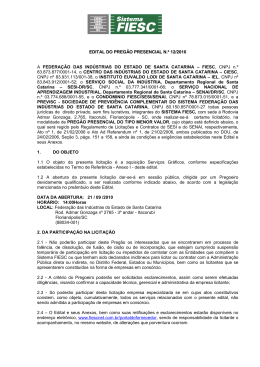 EDITAL DO PREG&Atilde;O PRESENCIAL N.&ordm; 12/2010 A