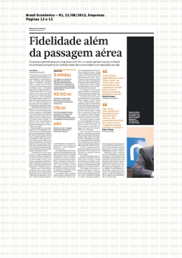 Brasil Econômico – RJ, 21/08/2013, Empresas Páginas 12 e 13