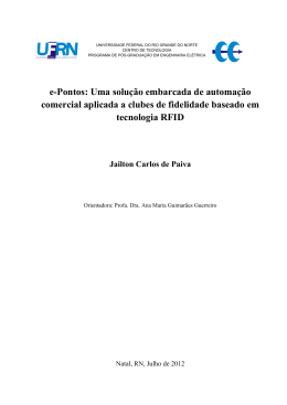 e-Pontos: Uma solu&ccedil;&atilde;o embarcada de automa&ccedil;&atilde;o