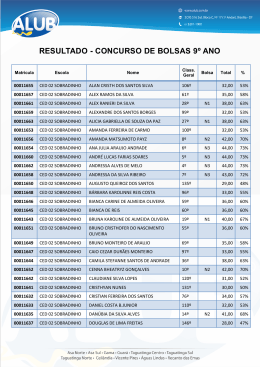 RESULTADO - CONCURSO DE BOLSAS 9º ANO