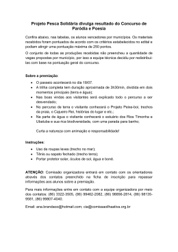 Resultado Concurso de Reda&ccedil;&atilde;o Pesca Solid&aacute;ria