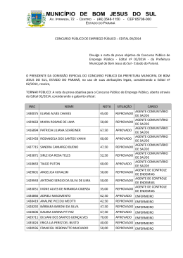 Edital 92014 - Resultado - Concurso Publico
