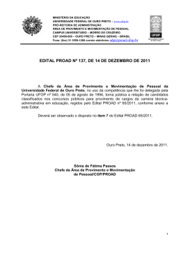 Edital PROAD 137 2011 Resultado Concurso 65 2011