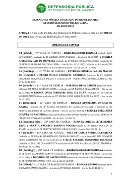 DEFENSORIA P&Uacute;BLICA DO ESTADO DO RIO DE JANEIRO ATOS