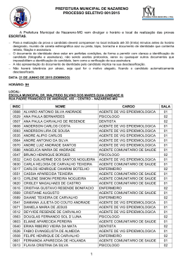 prefeitura municipal de nazareno processo seletivo 001/2015 1