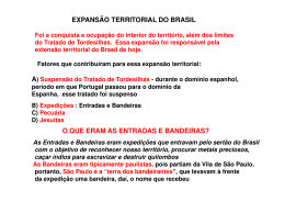 expansão territorial do brasil o que eram as entradas e bandeiras?