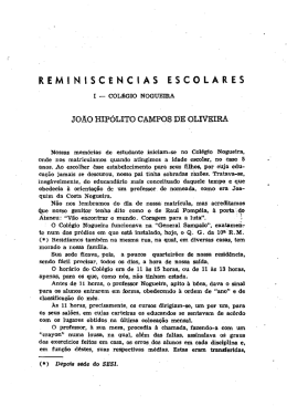 REMINISCÊNCIAS ESCOLARES